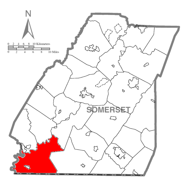 FileMap of Somerset County, Pennsylvania highlighting Addison Township.PNG