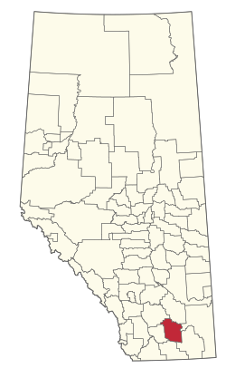 Location of Municipal District of Taber