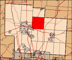 Location of Brown Township in Delaware County