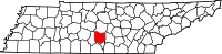 Map of Tennessee highlighting Bedford County