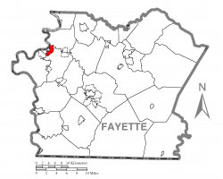 Location of Brownsville Township in Fayette County