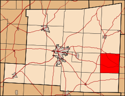 Location of Butler Township in Knox County.