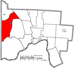 Location of Brush Creek Township in Scioto County