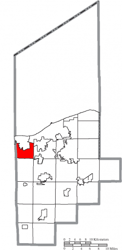 Location of Brownhelm Township in Lorain County
