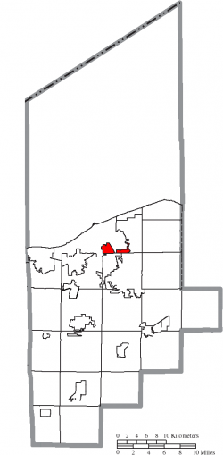 Location of Sheffield Township in Lorain County