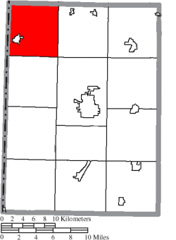 Location of Jefferson Township in Preble County