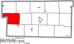 Location of Knox Township in Holmes County
