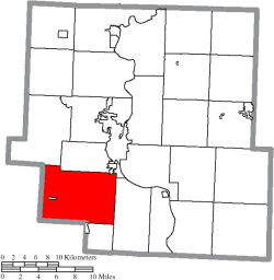 Location of Newton Township in Muskingum County