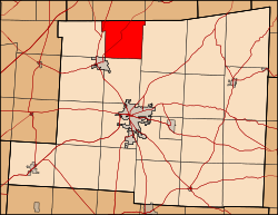 Location of Berlin Township in Knox County.
