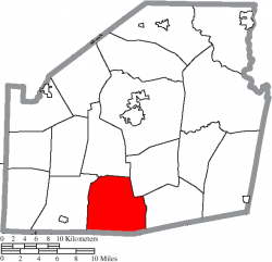 Location of Concord Township in Highland County