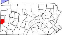 Location in the state of wikipedia:Pennsylvania