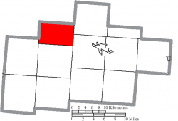 Location of Good Hope Township in Hocking County