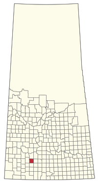 Location of the RM of Coulee No. 136 in Saskatchewan