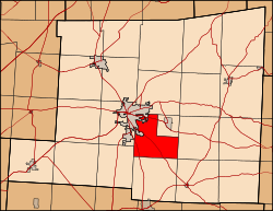 Location of Pleasant Township in Knox County.
