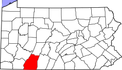 Map of Somerset County, Pennsylvania