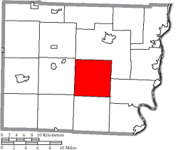 Location of Smith Township in Belmont County