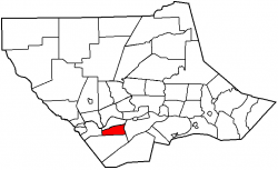 Map of Lycoming County, Pennsylvania highlighting Bastress Township