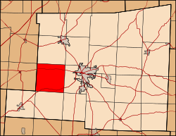 Location of Liberty Township in Knox County.