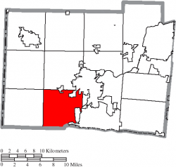 Location of Ross Township in Butler County