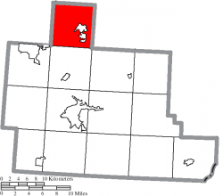 Location of Trimble Township in Athens County