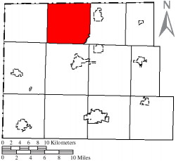Location of Bridgewater Township in Williams County