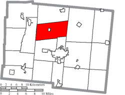 Location of McArthur Township in Logan County