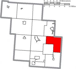 Location of Bearfield Township in Perry County
