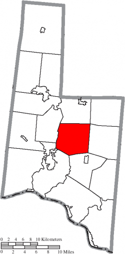 Location of Franklin Township in Brown County