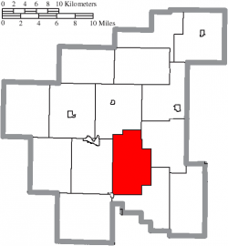 Location of Enoch Township in Noble County