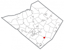 Location of Birdsboro in Berks County, Pennsylvania