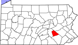 Map of Lebanon County, Pennsylvania