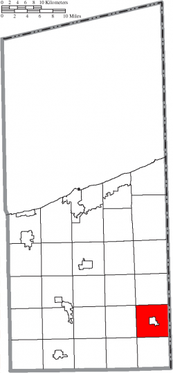 Location of Andover Township in Ashtabula County