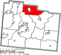 Location of Miami Township in Greene County