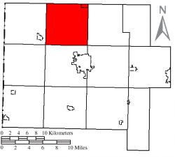 Location of Union Township in Van Wert County