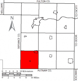 Location of Pleasant Township in Henry County
