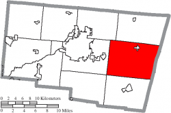 Location of Harmony Township in Clark County