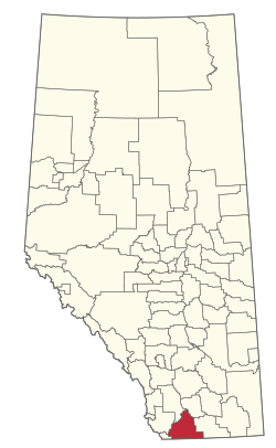 Location of Cardston County
