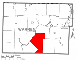 Location of Watson Township in Warren County