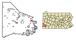 Location of New Eagle in Washington County, Pennsylvania.
