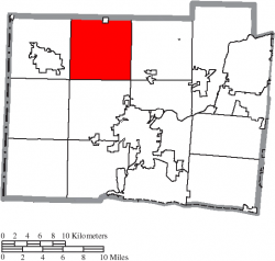Location of Milford Township in Butler County