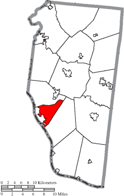 Location of Ohio Township in Clermont County