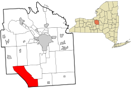 Location in Onondaga County and the state of New York.