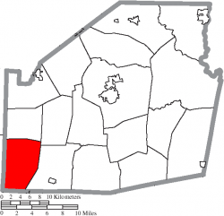 Location of Clay Township in Highland County