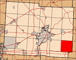 Location of Hopewell Township in Licking County