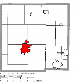 Location of Bucyrus in Crawford County