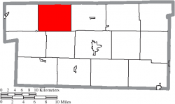 Location of Ripley Township in Holmes County