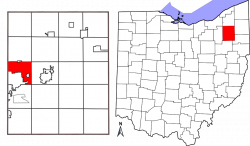 Location in Portage County, Ohio