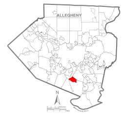Location within Allegheny County