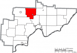 Location of Adams Township in Washington County