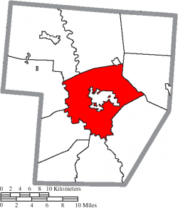 Location of Union Township in Fayette County
